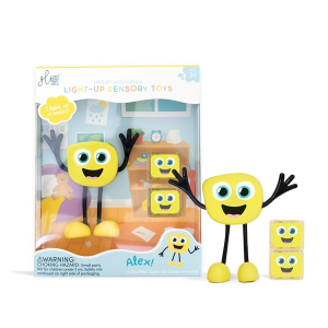 Glo Pals Set Personagem + 2 Cubos Luz Alex Amarelo