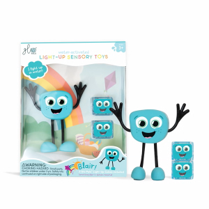 Glo Pals Set Personagem + 2 Cubos Luz Blair Azul