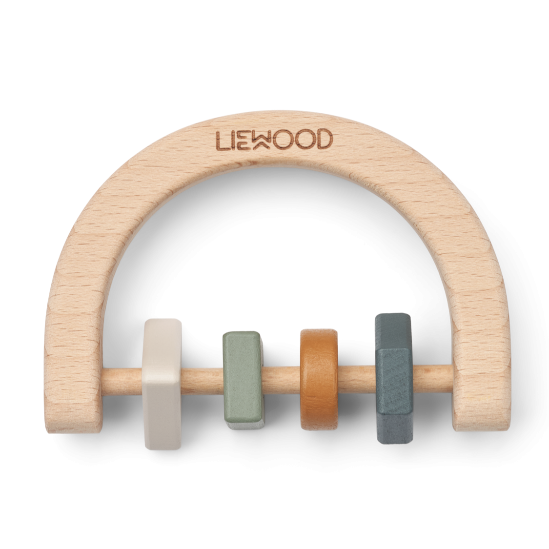 Liewood Bryn Wooden Rattle Faune Green 1524