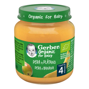 Nestlé Gerber Organic Boião Pera Banana 125g 4m+