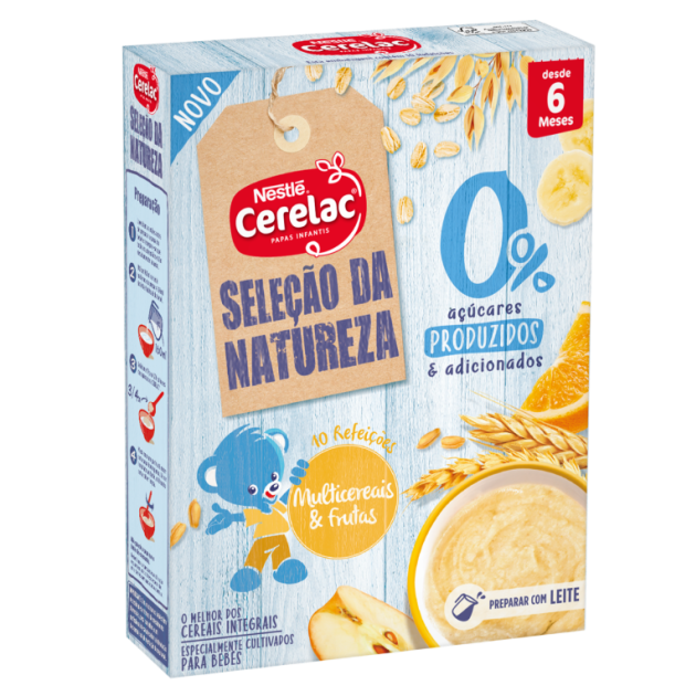 Cerelac Seleção da Natureza 0% Açúcares Multicereais e Frutas 180g 6m+