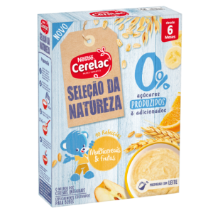 Cerelac Seleção da Natureza 0% Açúcares Multicereais e Frutas 180g 6m+