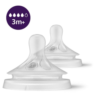 Philips Avent Tetina em Silicone Natural Response T4, fluxo rápido, 3m+ x2