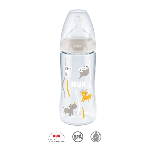 Nuk Biberão First Choice+ com Indicador de Temperatura Tetina Silicone M (0-6m) 300mL