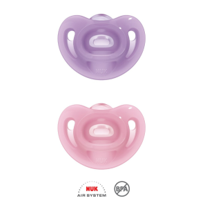 Nuk Chupeta Sensitive Silicone T2 (6-18m) x2