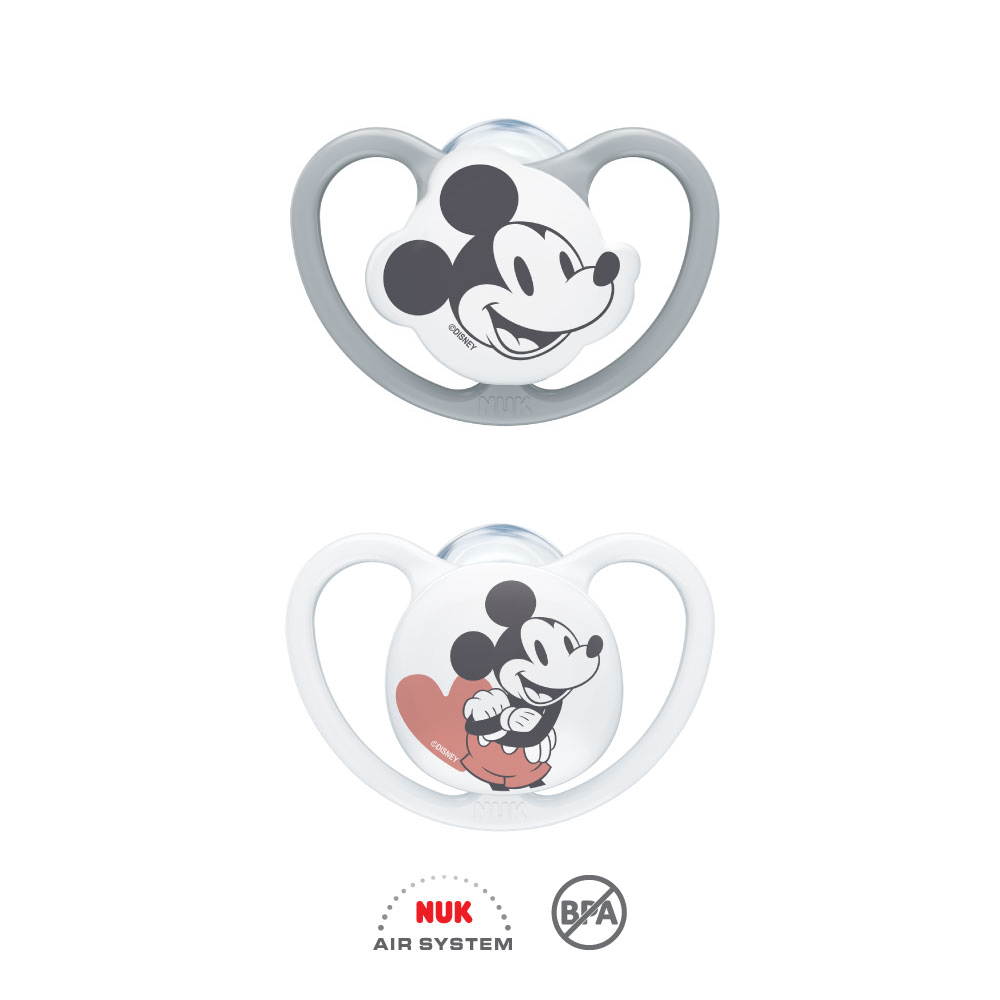 Nuk Chupeta Space Disney Mickey Silicone T1 (0-6m) x2