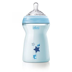 Chicco Biberão NaturalFeeling Azul 330mL 6m+