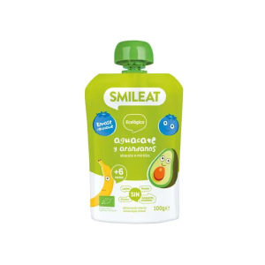 Smileat Bio Pouch Abacate e Mirtilos +6m 100g