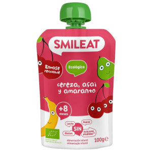 Smileat Bio Pouch Cereja Açai Amaranto Biológico +8m 100g