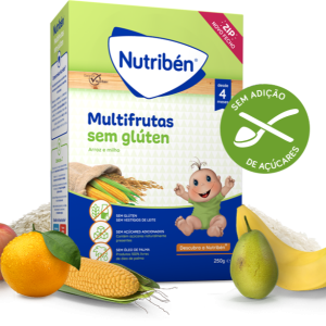 Nutribén Papa Multifrutas Sem Glúten 250g 4m+