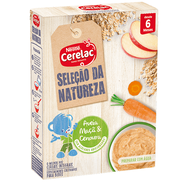 Cerelac Seleção da Natureza Aveia, Maçã e Cenoura 240g 6m+