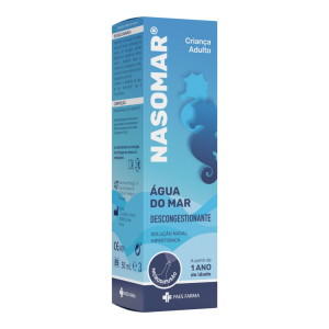 NasoMar Descongestionante Solução Nasal Hipertónico 50mL +1a