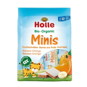 Holle Bio Barras Minis Banana Laranja 8x12g 12m+