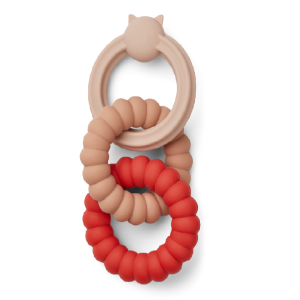 Liewood Teether Gilbert Cat Rose 0281 LW14431