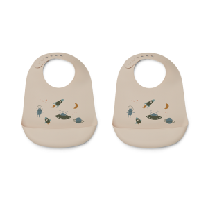 Liewood Tilda Bib Pack 2 Space Multi 9808 LW12711