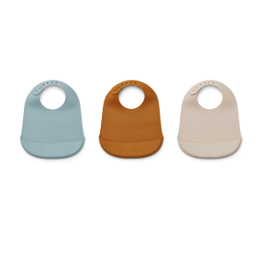 Liewood Maru Bib 3 Pack Blue 6911 LW13000