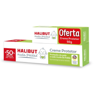 Halibut Muda Fraldas Creme Protetor 150g com Oferta de Creme Protetor 50g