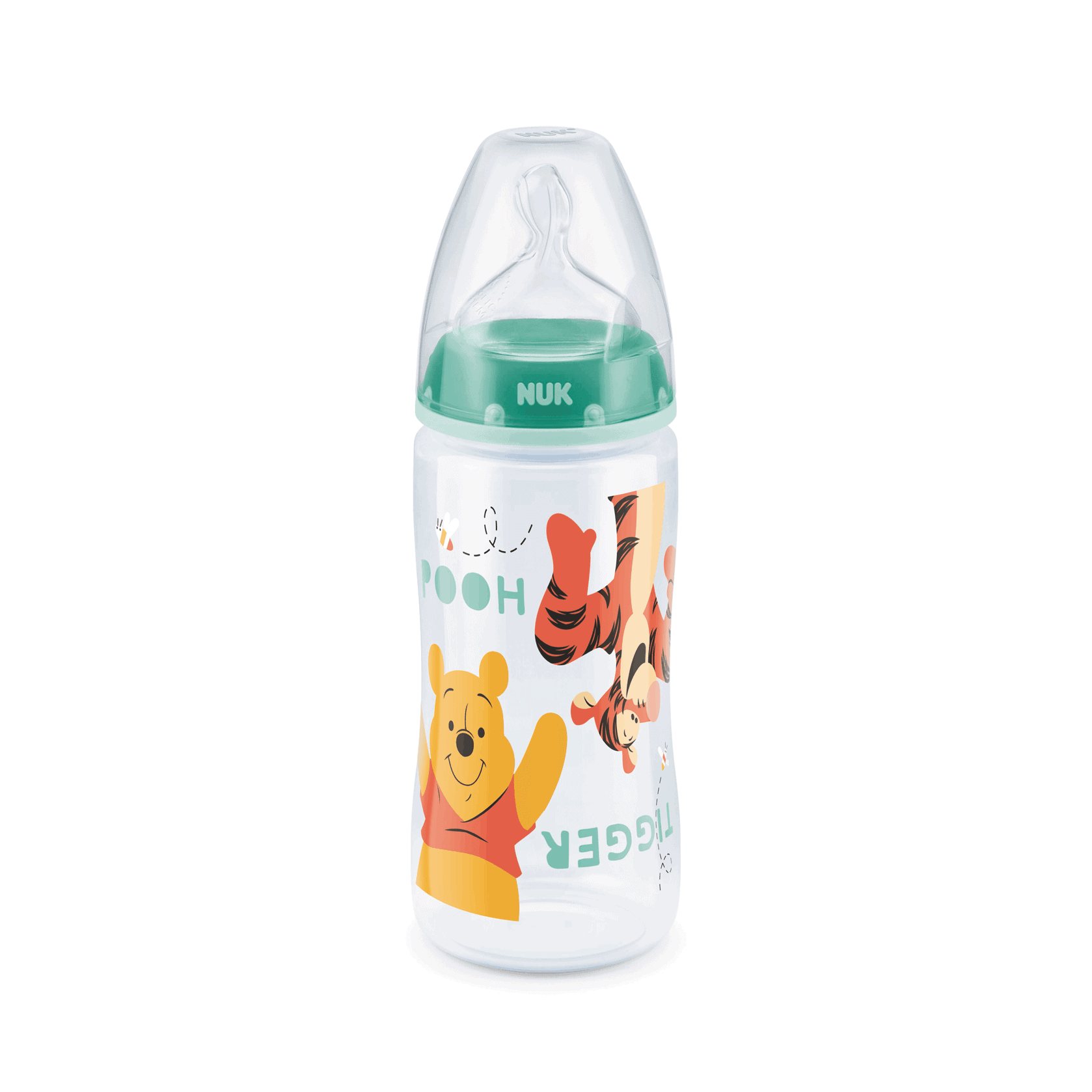 Nuk Biberão First Choice Winnie the Pooh com Tetina em Silicone T1 (0-6 meses) M 300mL