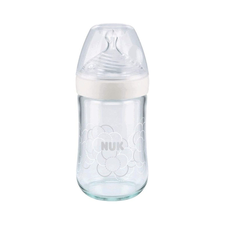 Nuk Biberão Nature Sense Vidro Tetina Silicone M (0-6 m) 240mL