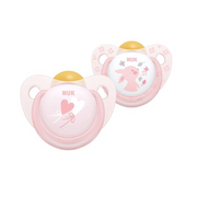 Nuk Chupeta Pack Baby Látex Rosa T1 x2