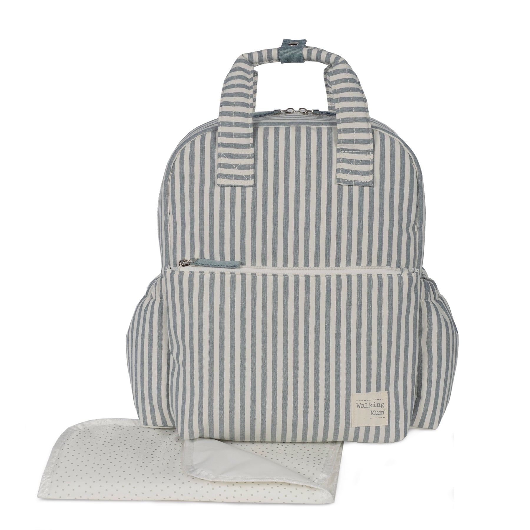 Walking Mum Mochila Praliné Rayas Matcha