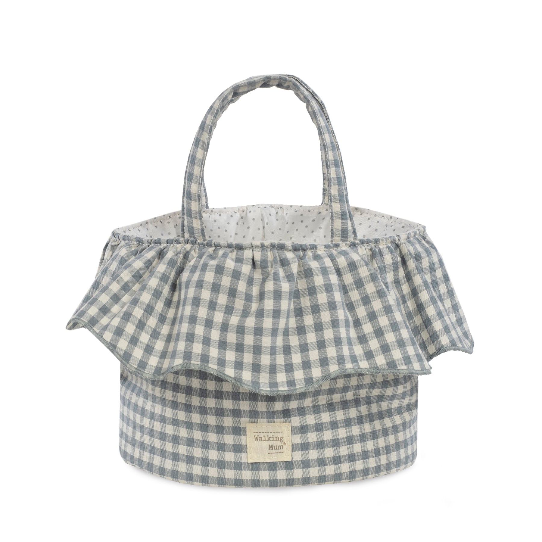 Walking Mum Cesta Organizadora Home Praliné Vichy Matcha