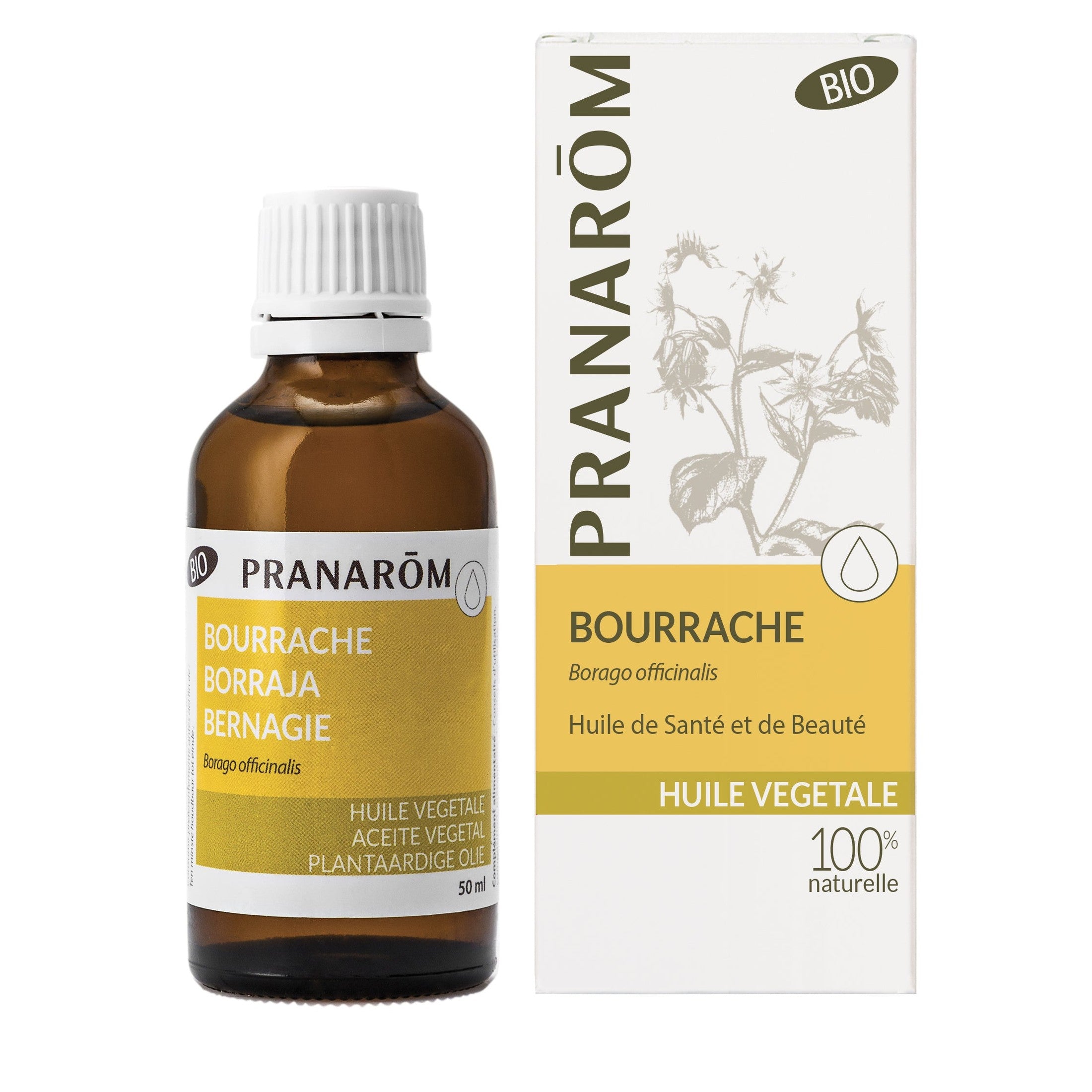 Pranarom Óleo Vegetal Borragem 50mL