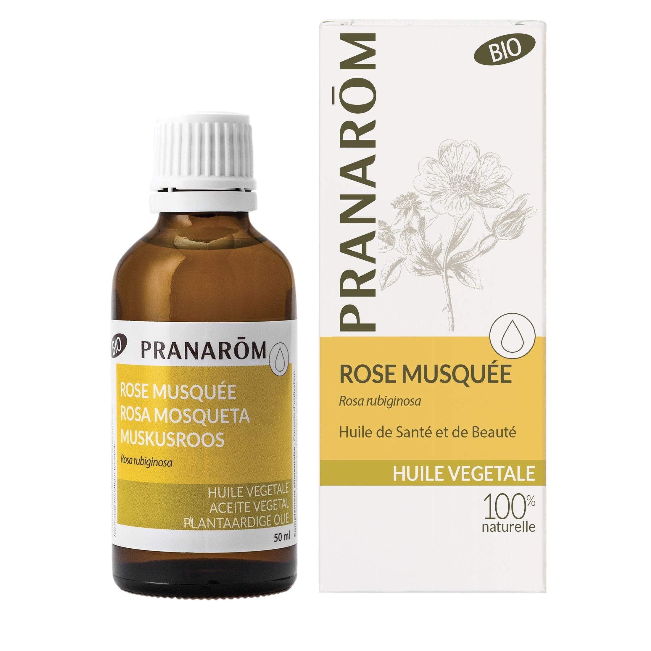 Pranarom Óleo vegetal Rosa Mosqueta 50mL
