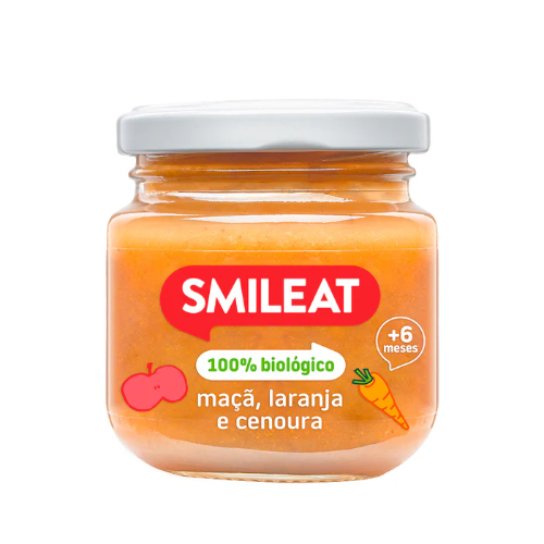Smileat Bio Boião Maçã, Laranja e Cenoura 6m+ 130g