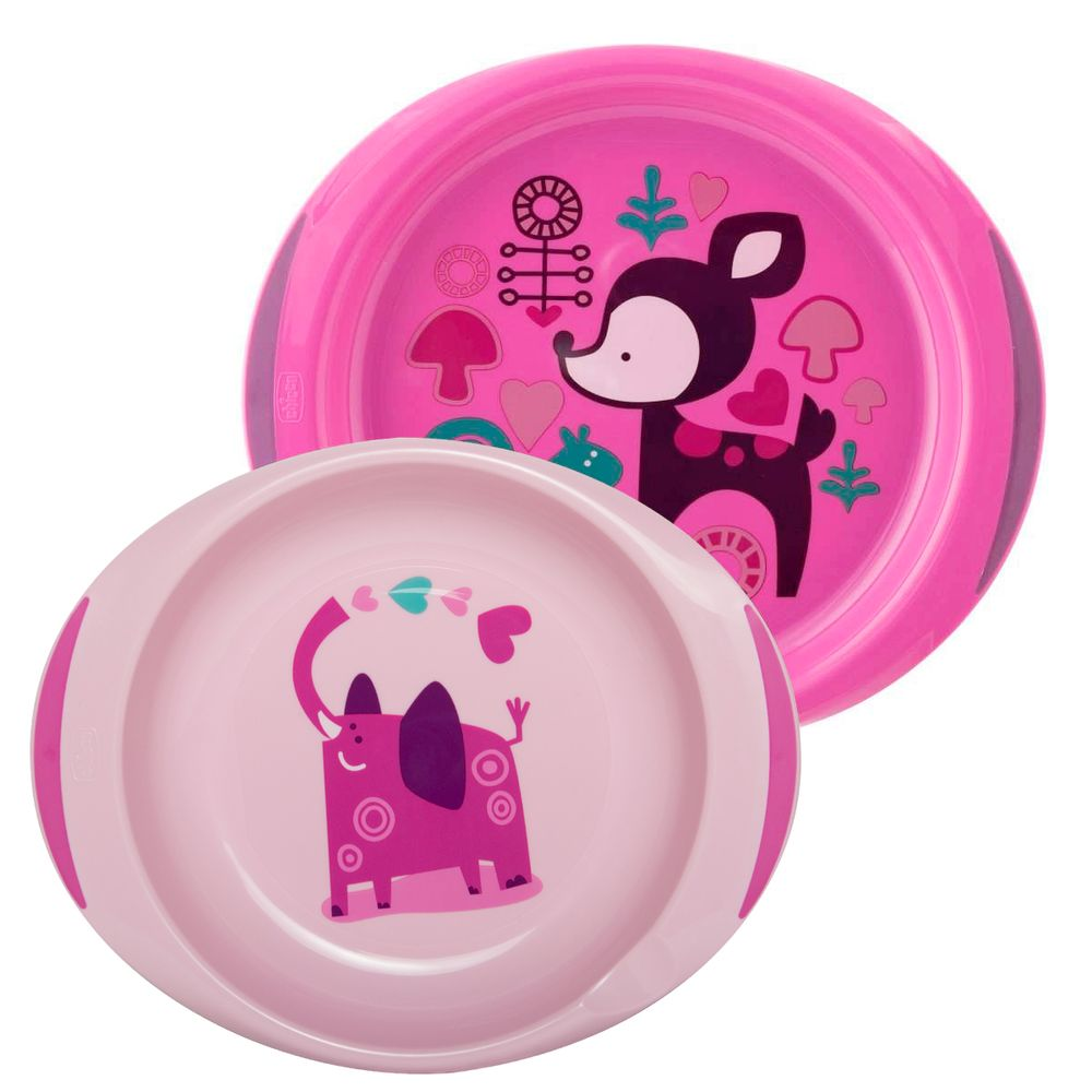 Chicco Conjunto de Pratos de Papa Menina