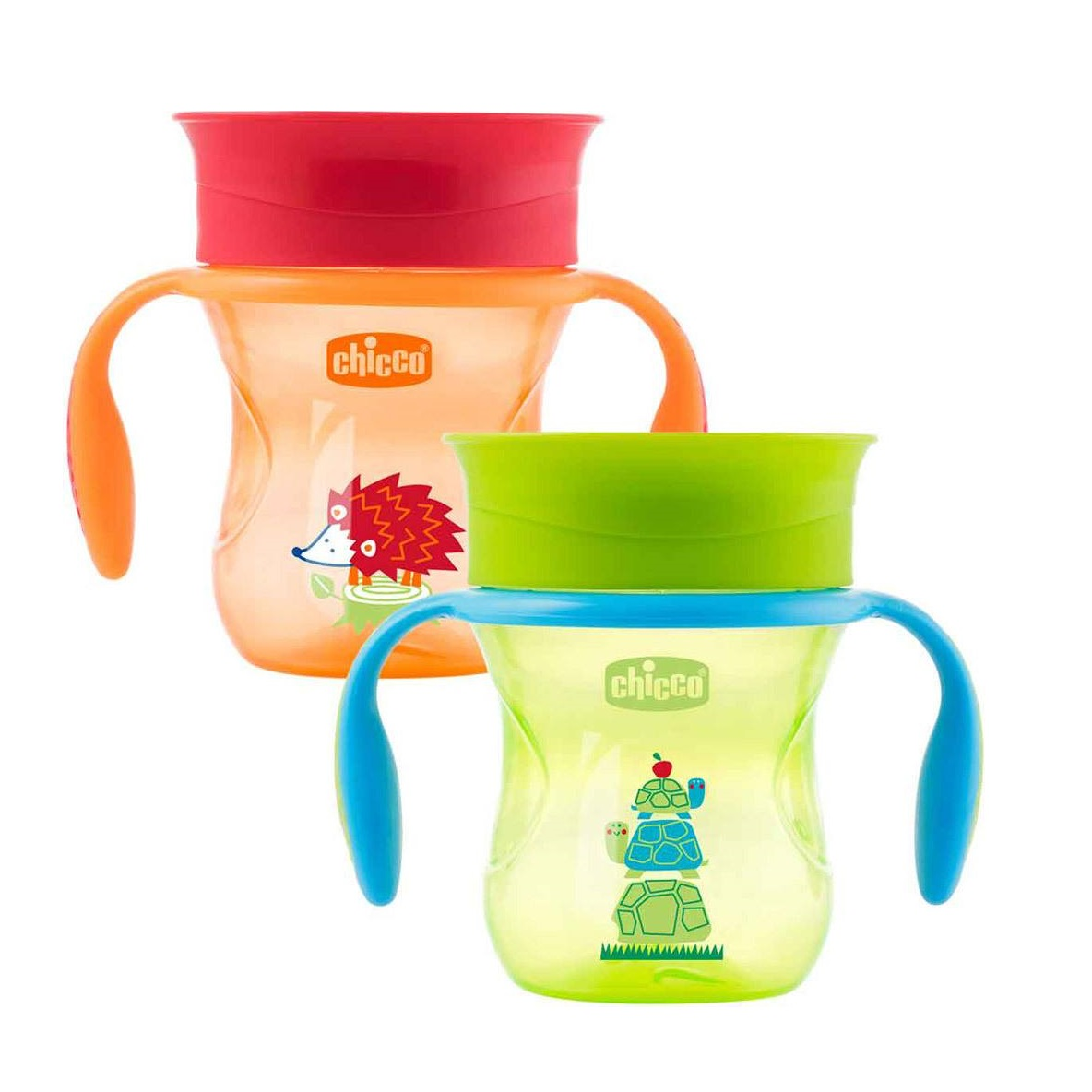 Chicco Copo 360º Laranja ou Verde 200mL 12m+