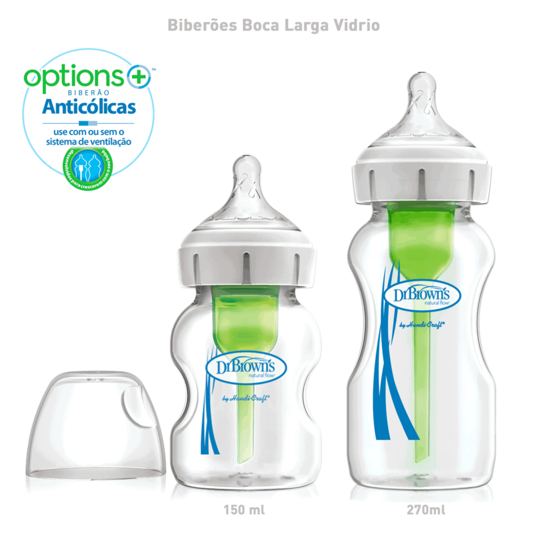 Dr. Brown's Options Biberão Largo Vidro 150mL