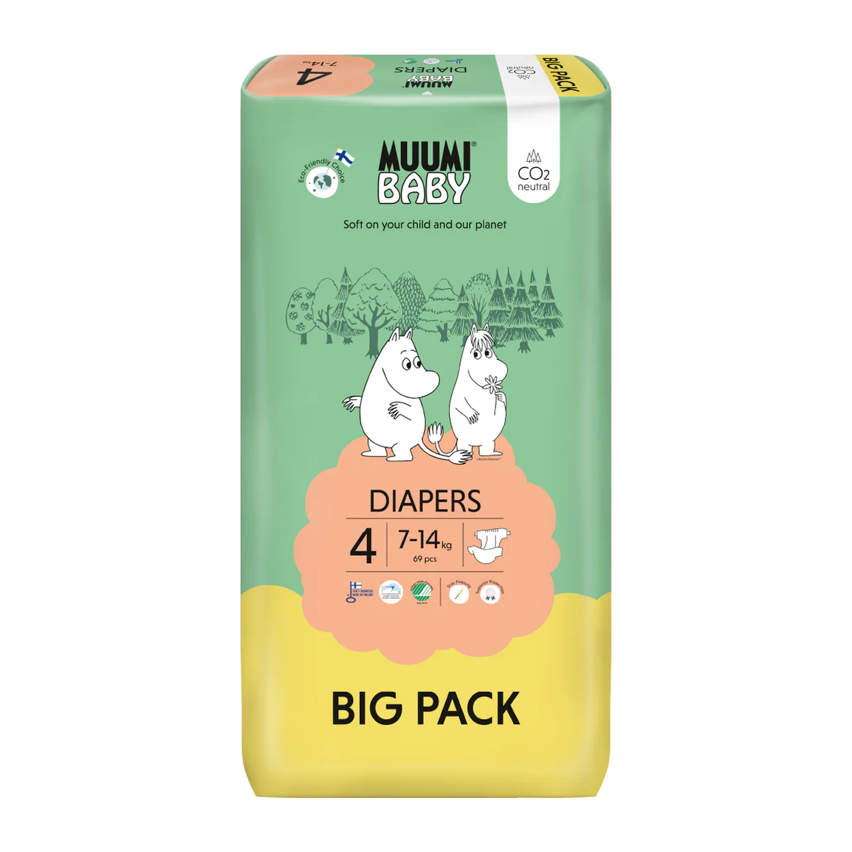 Muumi Fralda T4 (7-14kg) 69 Unidades