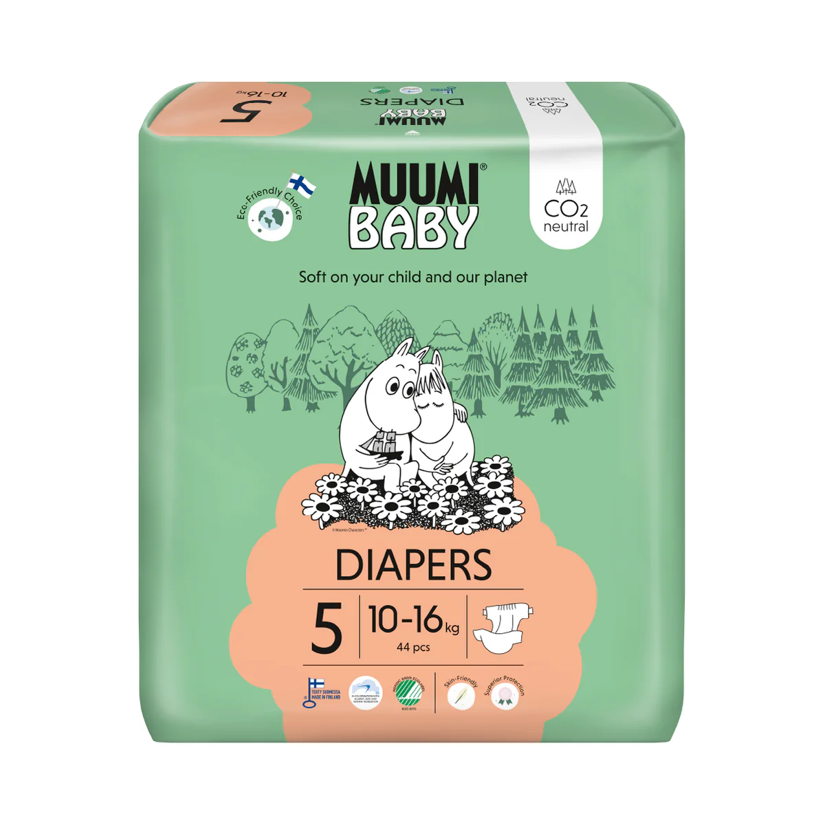 Muumi Fralda T5 (10-16kg) 44 Unidades