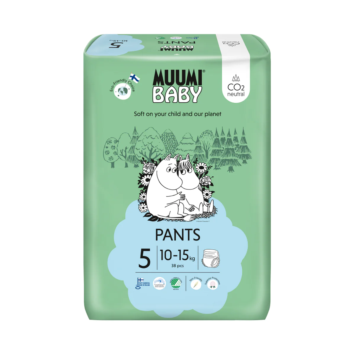 Muumi Walkers Fralda Cueca T5 (10-15kg) 38 Unidades