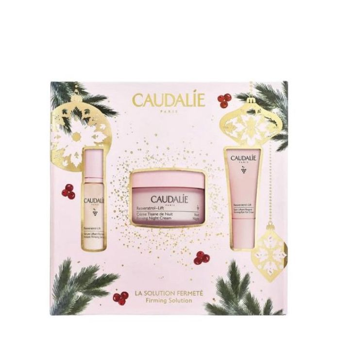 Caudalie Resveratrol [Lift] Coffret Creme tisana de noite 50 ml + Sérum efeito lifting firmeza 10 ml + Gel-creme contorno de olhos 5 ml