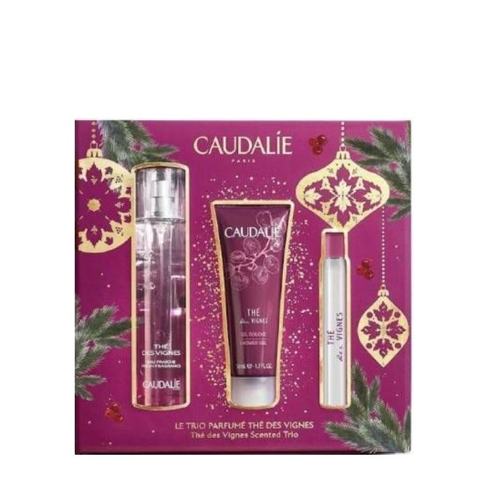 Caudalie Thé des Vignes Coffret Água fresca 50mL + Água fresca 10mL + Gel de duche 50mL