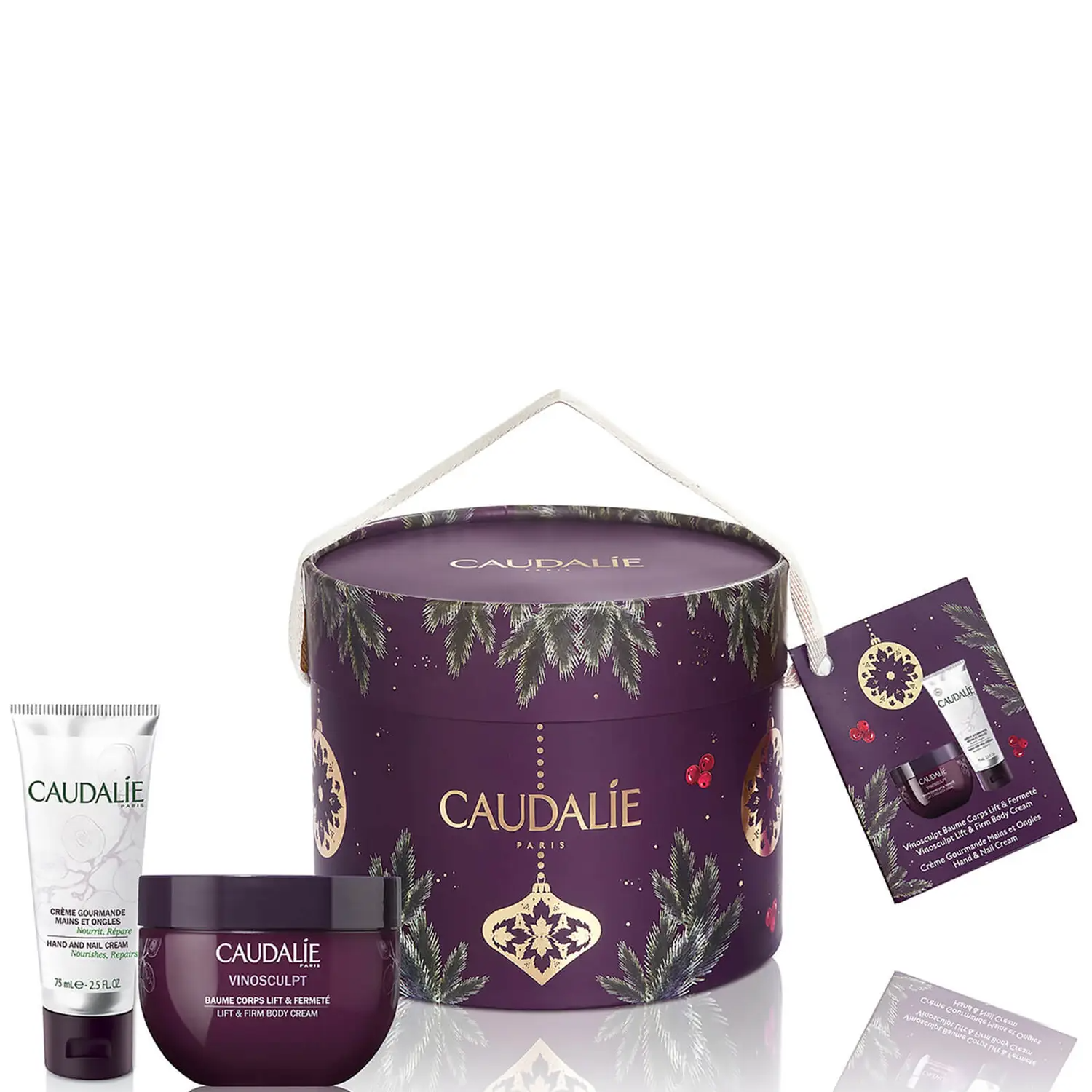 Caudalie Vinosculpt Coffret Bálsamo corporal refirmante 250 ml + Gourmand Creme de mãos e unhas 75 ml