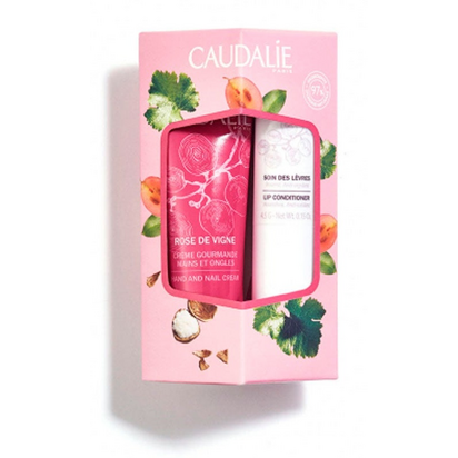Caudalie Duo Rose de Vigne Coffret Creme de mãos e unhas 30mL + Stick labial 4.5g