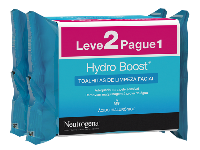 Neutrogena Hydro Boost Toalhitas de Limpeza Facial 2x25unid Promo