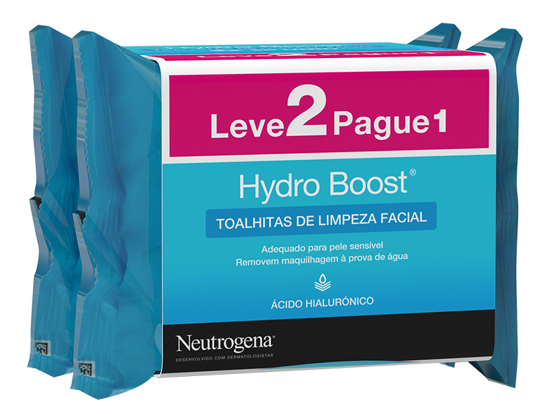 Neutrogena Hydro Boost Toalhitas de Limpeza Facial 2x25unid Promo
