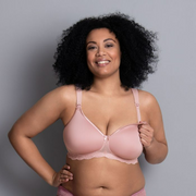 Anita Soutien Amamentação Acolchoado com Renda 5086 Rosa Copa B T85