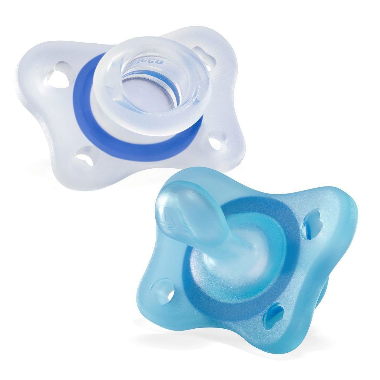 Chicco Chupeta Mini Soft Sil Azul 2-6M  X2