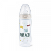Nuk Biberão First Choice+ com Indicador de Temperatura Family Love Tetina Silicone XL (6-18m) 360mL