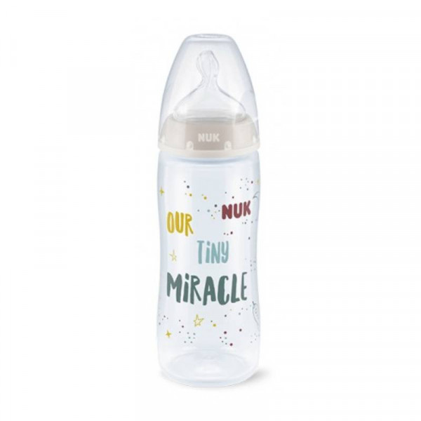 Nuk Biberão First Choice+ com Indicador de Temperatura Family Love Tetina Silicone XL (6-18m) 360mL