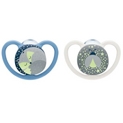 Nuk Chupeta Space Night Silicone T1 (0-6m) x2