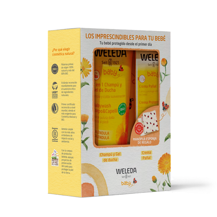Weleda Baby Pack Imprescindíveis de Bebé com oferta de Luva de Banho