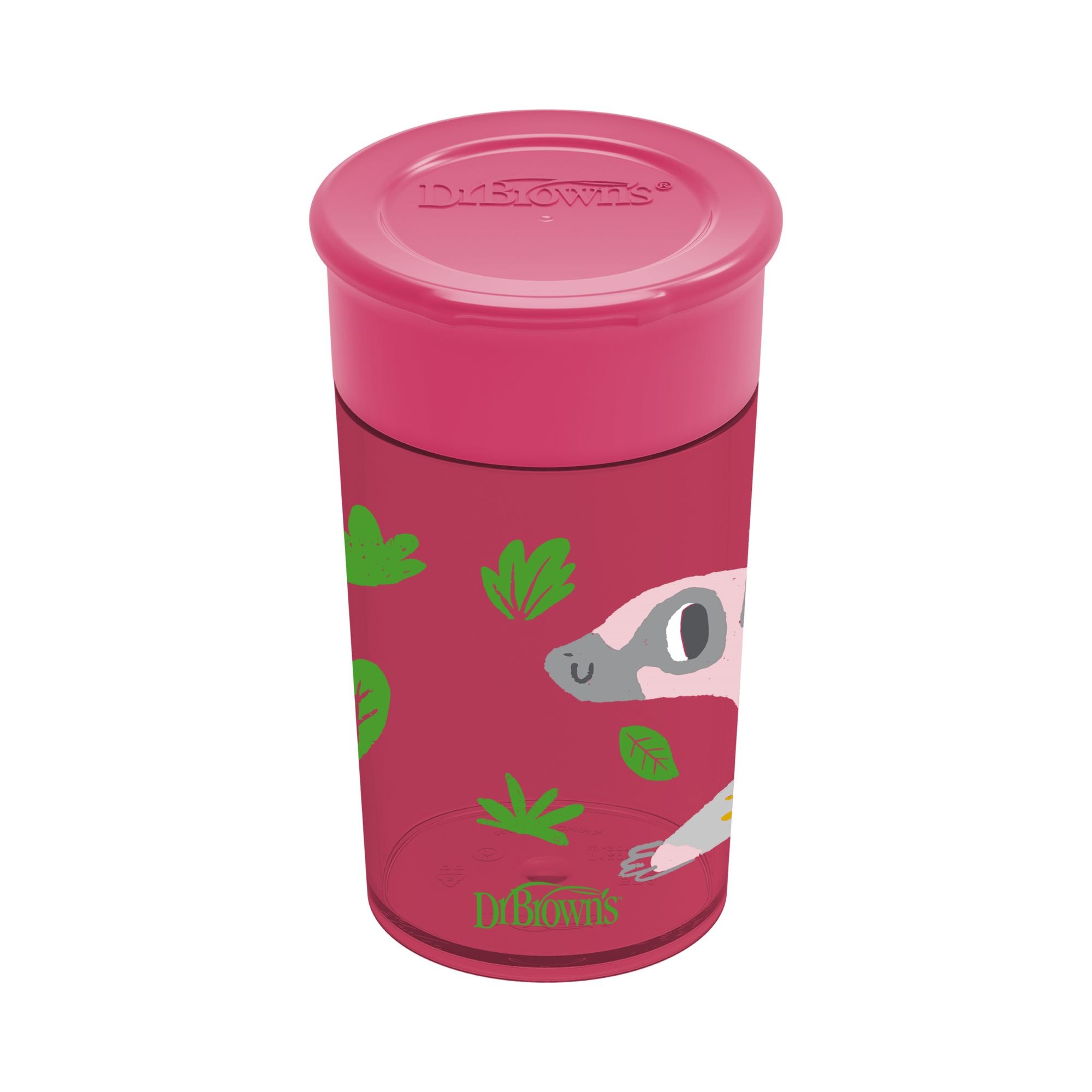 Dr. Brown's Copo 360º sem Bocal Vermelho 300mL 9m+