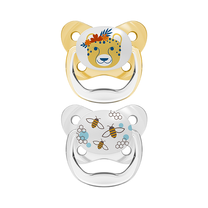 Dr. Brown's Chupeta Pack Prevent Borboleta 6-18m Amarelo