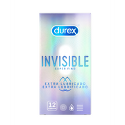 Durex Invisible Extra Lubrificado Preservativos x12